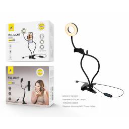 NR9102   Aro de Luz  10W/48 Leds/9cm  3 Intensidades  Pinza